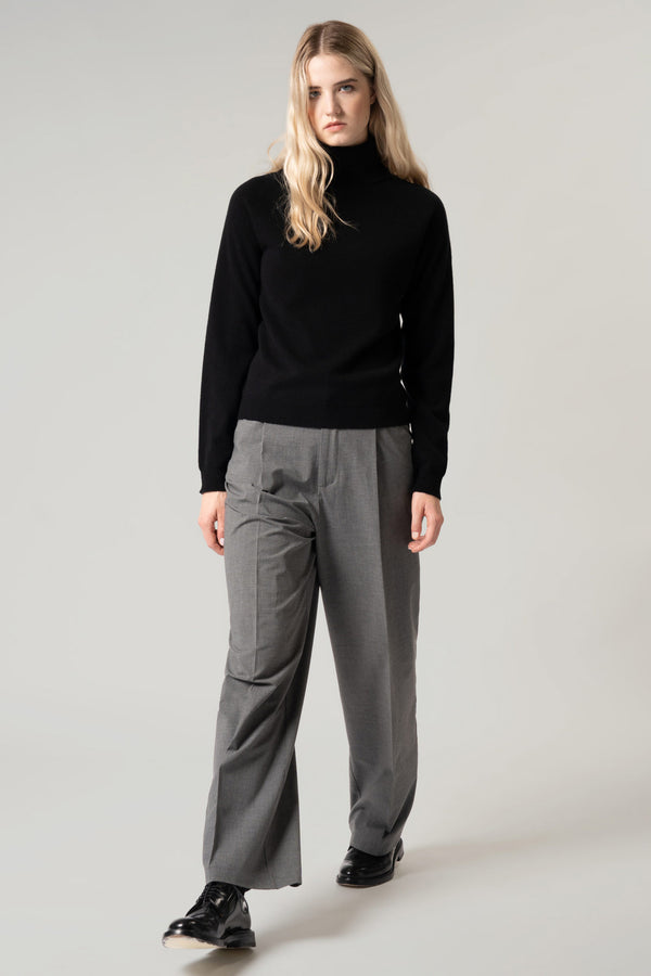 Dolcevita Manica Raglan in Puro Cashmere Nero