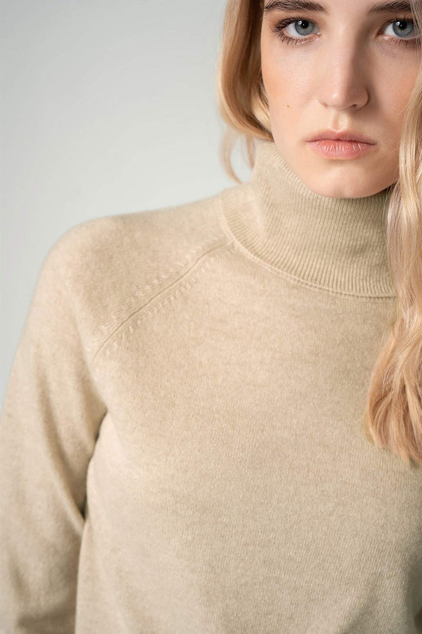 Dolcevita Manica Raglan in Puro Cashmere Avena