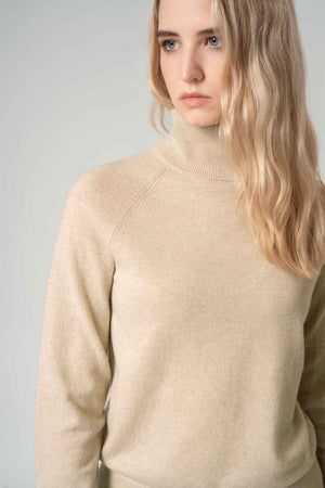 Dolcevita Manica Raglan in Puro Cashmere Avena