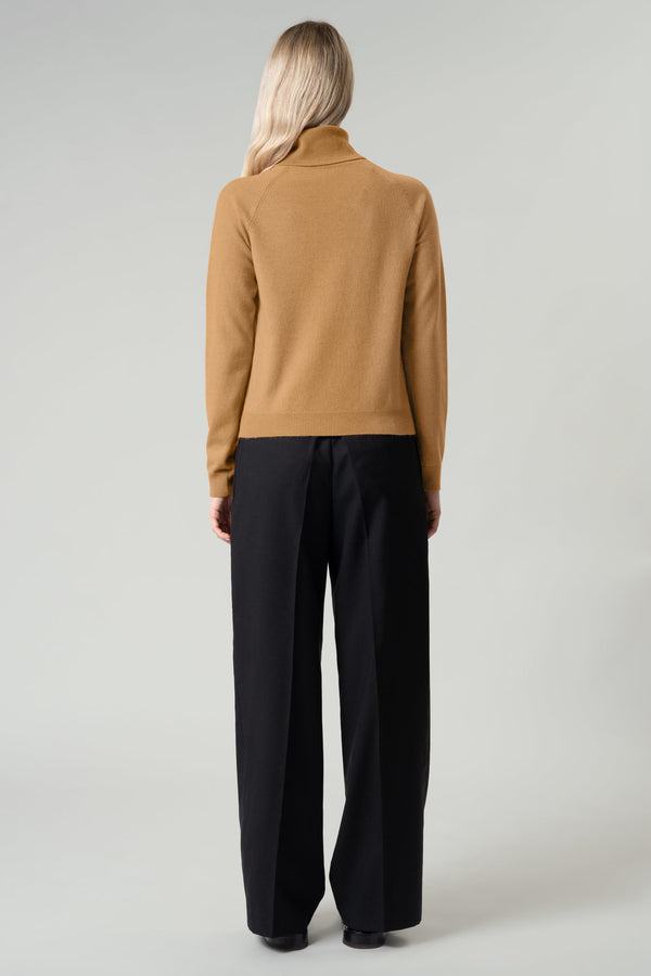 Dolcevita Manica Raglan in Puro Cashmere Cammello