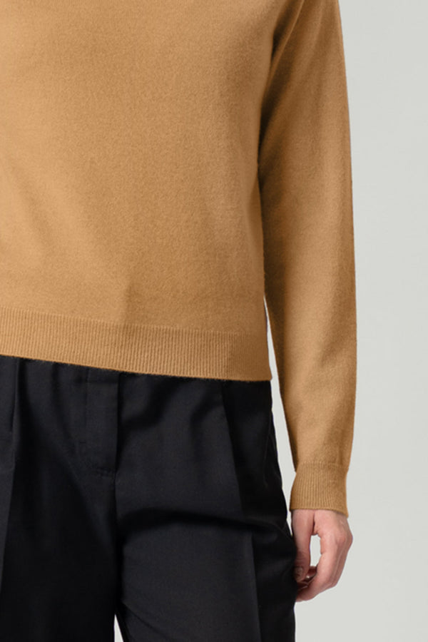 Dolcevita Manica Raglan in Puro Cashmere Cammello