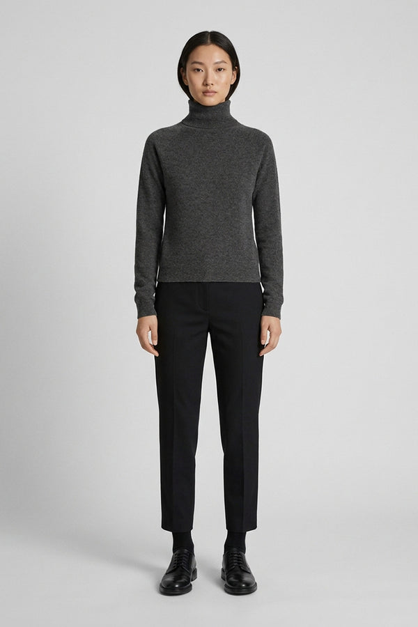 Dolcevita Manica Raglan in Puro Cashmere Antracite