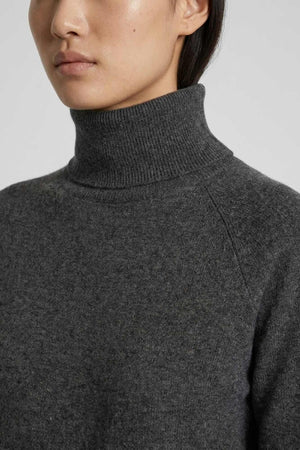 Dolcevita Manica Raglan in Puro Cashmere Antracite