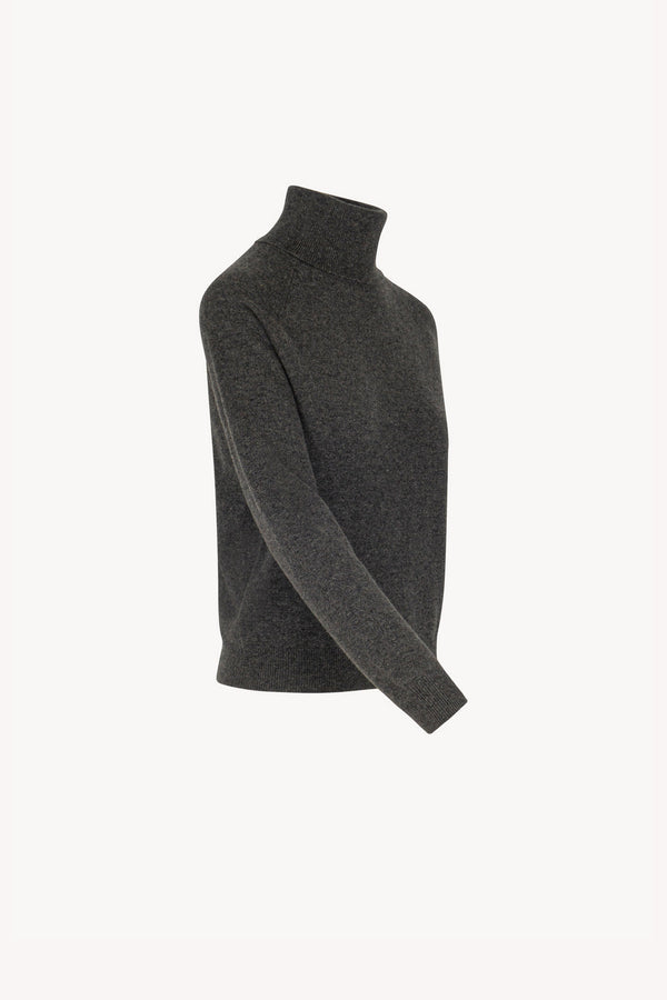 Dolcevita Manica Raglan in Puro Cashmere Antracite