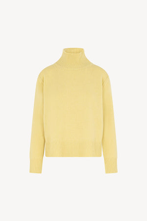 Maglia Lupetto Spacchi 8 Fili in Puro Cashmere Vanilla