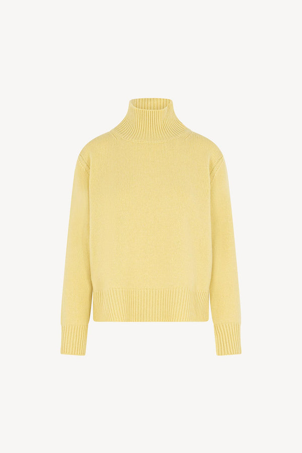 Maglia Lupetto Spacchi 8 Fili in Puro Cashmere Vanilla