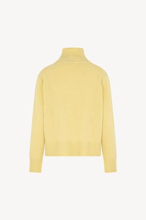 Maglia Lupetto Spacchi 8 Fili in Puro Cashmere Vanilla