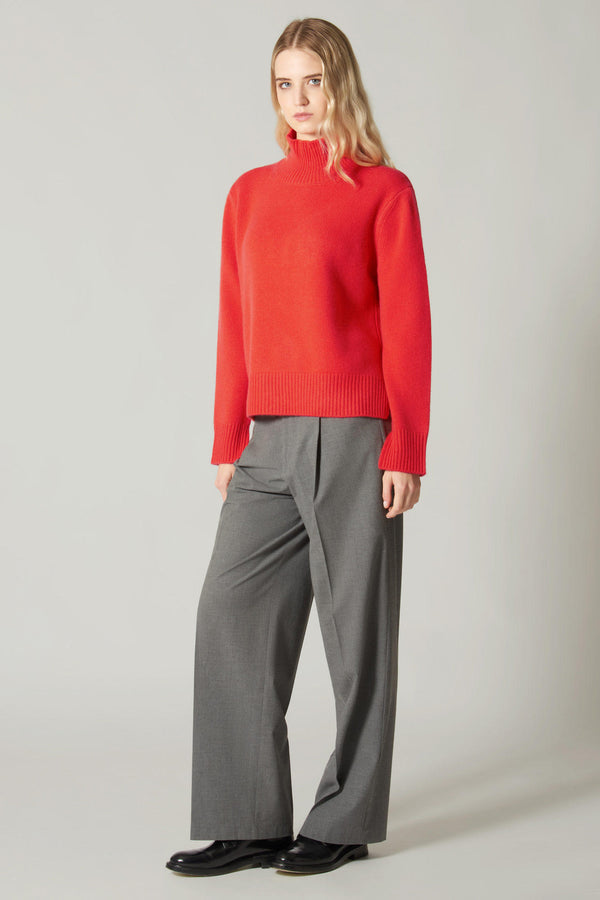 Maglia Lupetto Spacchi 8 Fili in Puro Cashmere Bitter