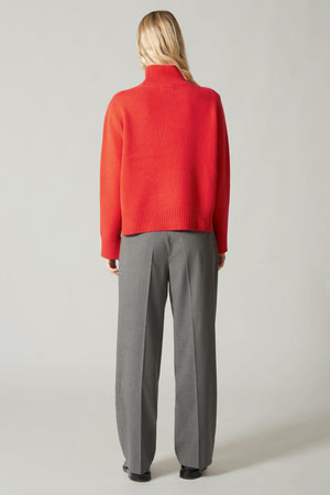 Maglia Lupetto Spacchi 8 Fili in Puro Cashmere Bitter