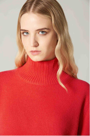 Maglia Lupetto Spacchi 8 Fili in Puro Cashmere Bitter