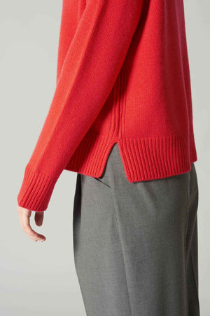 Maglia Lupetto Spacchi 8 Fili in Puro Cashmere Bitter