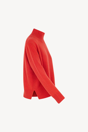 Maglia Lupetto Spacchi 8 Fili in Puro Cashmere Bitter