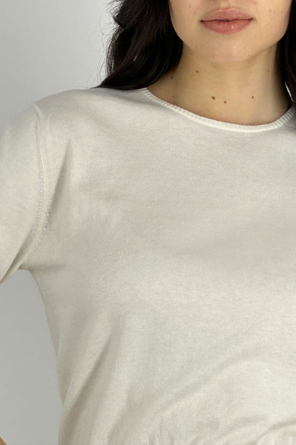 Girocollo Mezza Manica Cotone - Seta - Cashmere