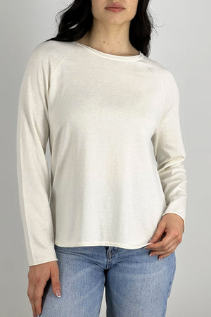 Maglia Stondata Cotone - Seta - Cashmere