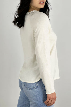 Maglia Stondata Cotone - Seta - Cashmere