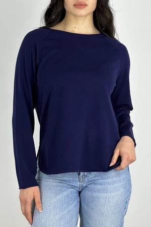 Maglia Stondata Cotone - Seta - Cashmere