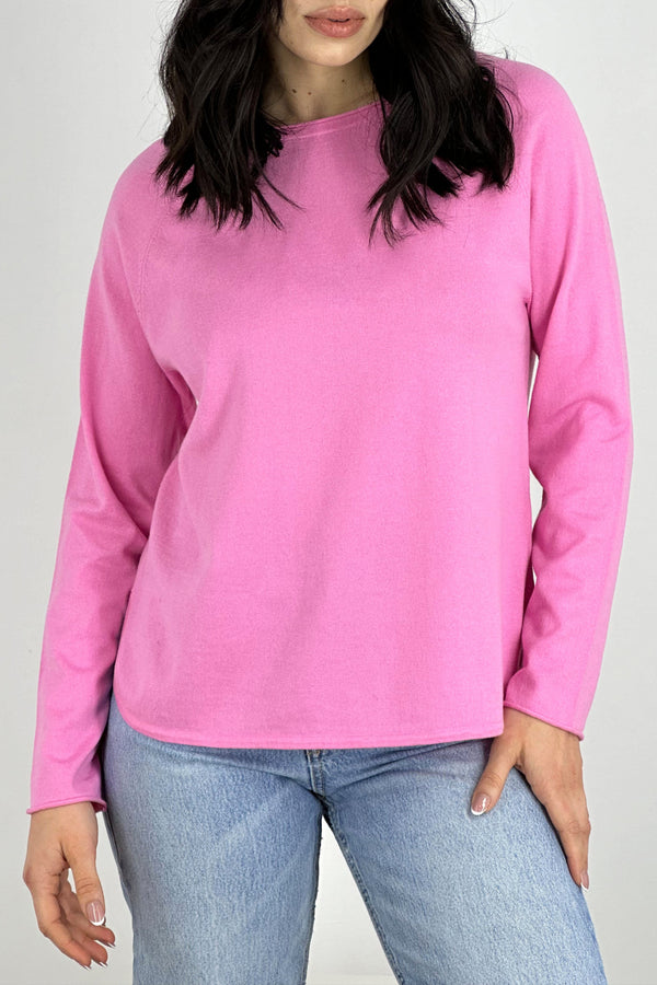 Maglia Stondata Cotone - Seta - Cashmere