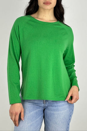 Maglia Stondata Cotone - Seta - Cashmere