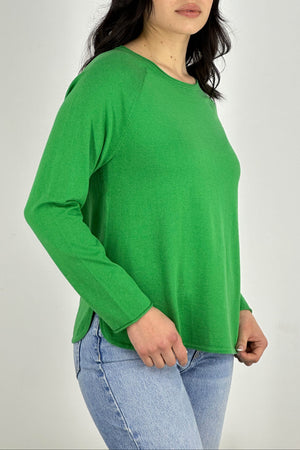 Maglia Stondata Cotone - Seta - Cashmere