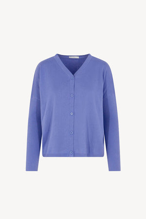 Cardigan Over in Cotone Seta Cashmere Fiordaliso