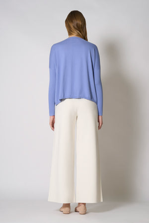 Cardigan Over in Cotone Seta Cashmere Fiordaliso