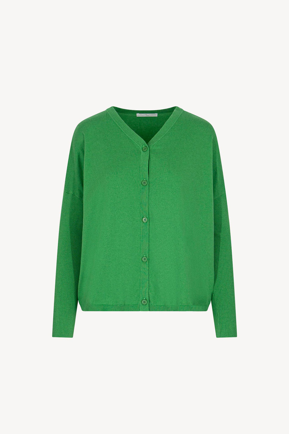 Cardigan Over in Cotone Seta Cashmere Verde