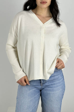 Cardigan Over Cotone - Seta - Cashmere