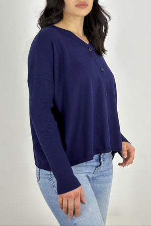 Cardigan Over Cotone - Seta - Cashmere