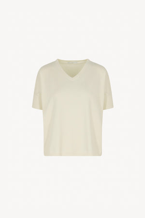 Maglia Scollo V Mezza Manica Over Cotone - Seta - Cashmere