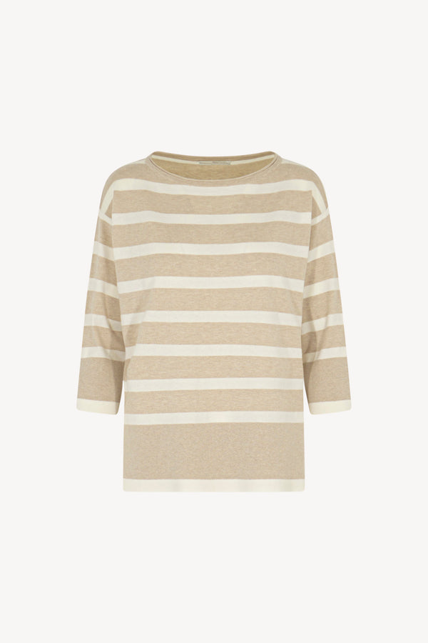 Barchetta over spacchi righe Cotone - Seta - Cashmere