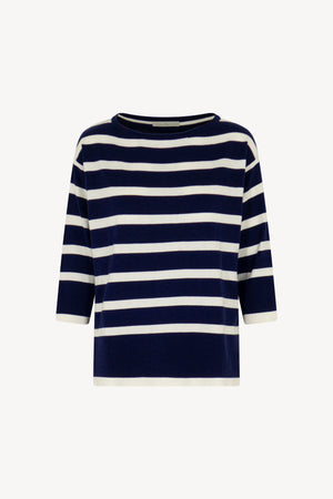 Barchetta over spacchi righe Cotone - Seta - Cashmere