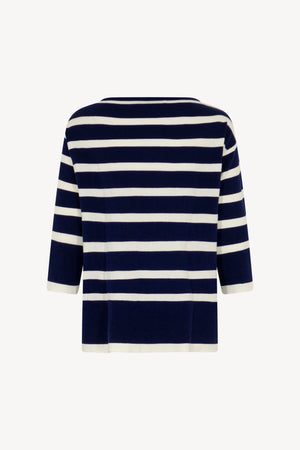 Barchetta over spacchi righe Cotone - Seta - Cashmere