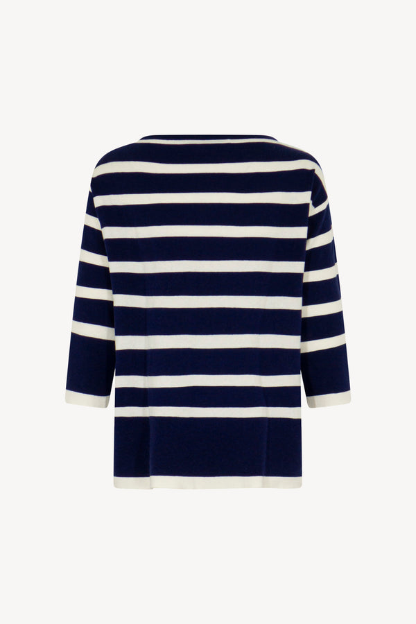 Barchetta over spacchi righe Cotone - Seta - Cashmere