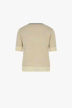 Girocollo Mezza Manica Righe Puro Cashmere