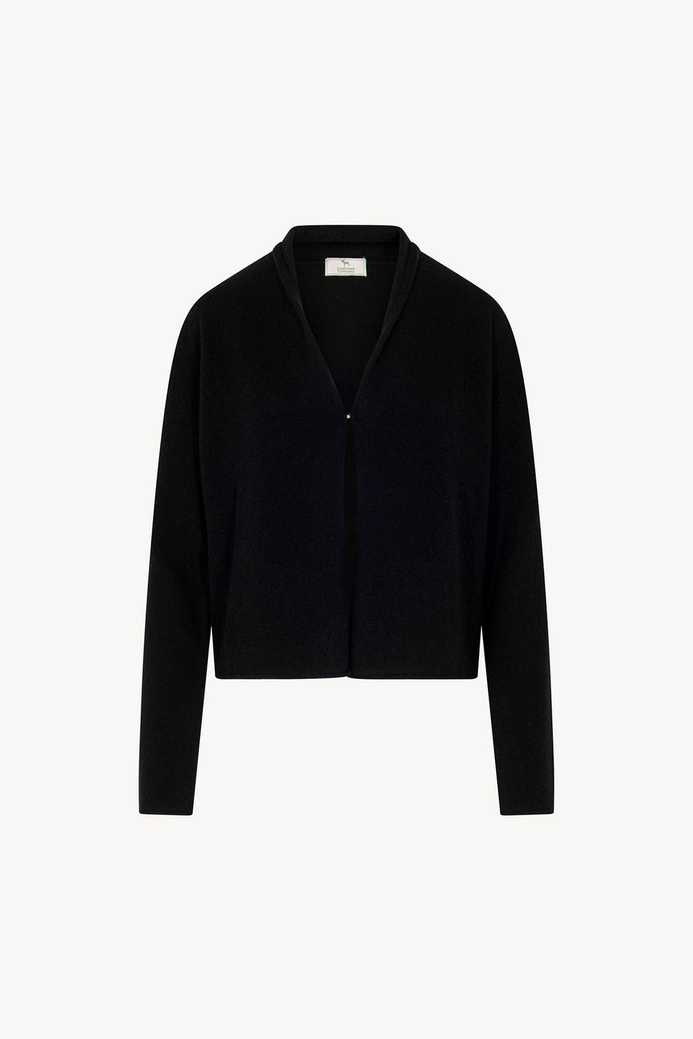 Cardigan Sciallato in Puro Cashmere Nero