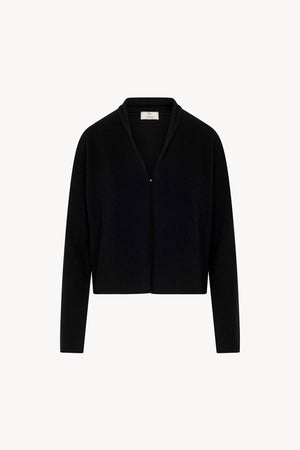 Cardigan Sciallato in Puro Cashmere Nero