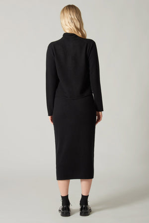 Cardigan Sciallato in Puro Cashmere Nero