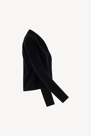 Cardigan Sciallato in Puro Cashmere Nero