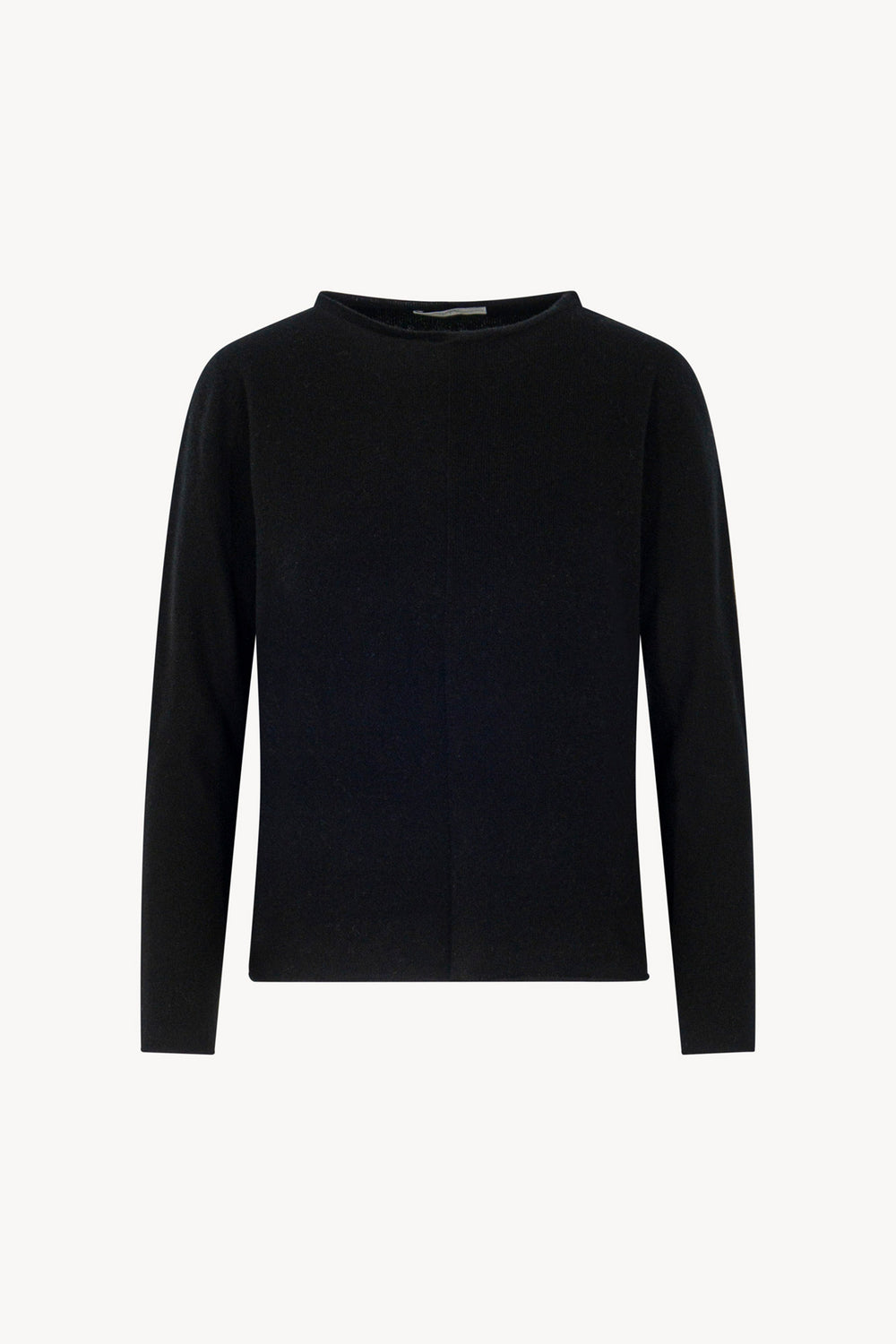 Girocollo Dritto-Rovescio in Puro Cashmere Nero