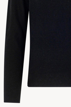 Girocollo Dritto-Rovescio in Puro Cashmere Nero