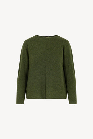 Girocollo Dritto-Rovescio in Puro Cashmere Loden