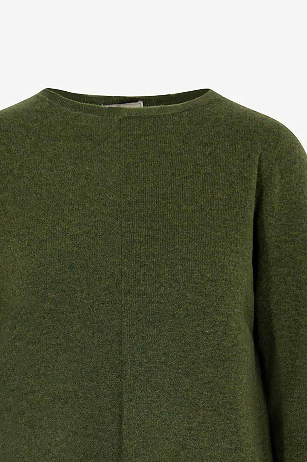 Girocollo Dritto-Rovescio in Puro Cashmere Loden