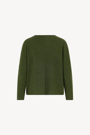 Girocollo Dritto-Rovescio in Puro Cashmere Loden