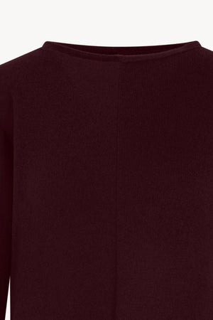 Girocollo Dritto-Rovescio in Puro Cashmere Acero