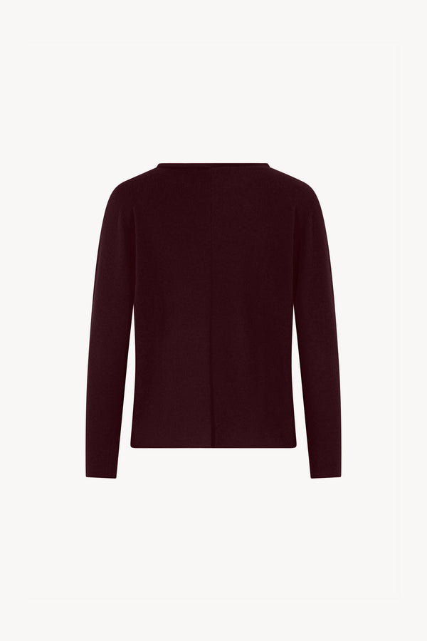 Girocollo Dritto-Rovescio in Puro Cashmere Acero