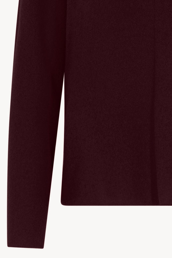 Girocollo Dritto-Rovescio in Puro Cashmere Acero