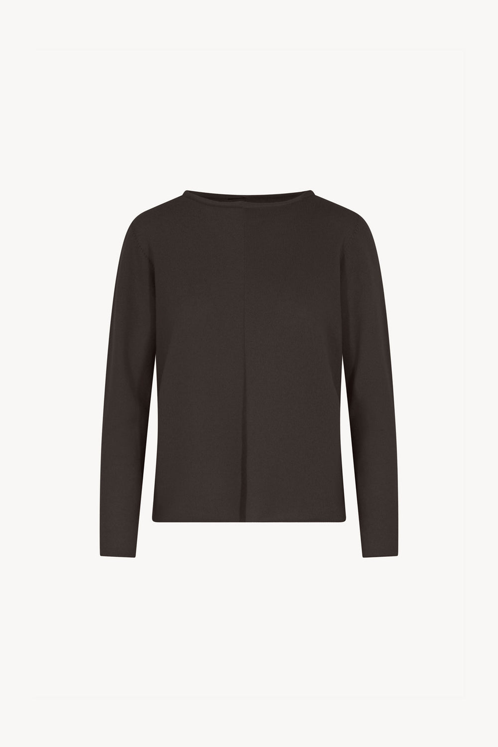 Girocollo Dritto-Rovescio in Puro Cashmere Mocha