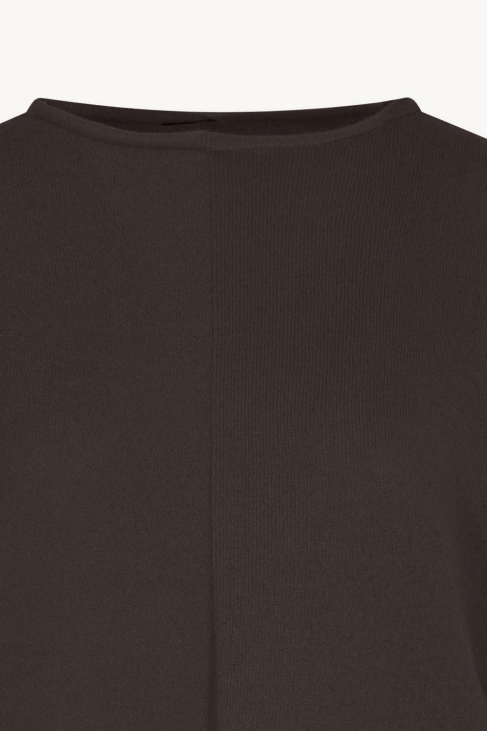 Girocollo Dritto-Rovescio in Puro Cashmere Mocha