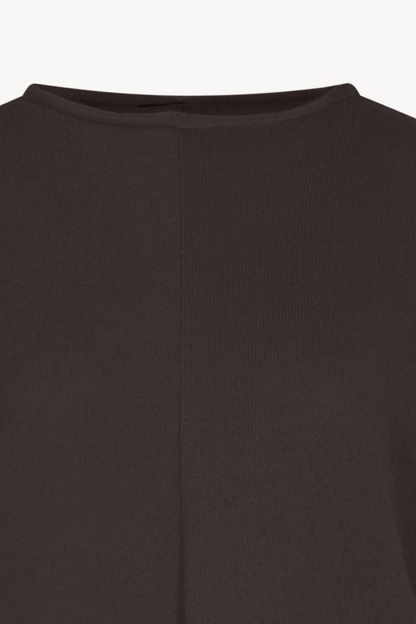 Girocollo Dritto-Rovescio in Puro Cashmere Mocha