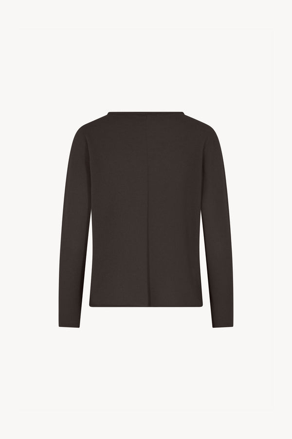 Girocollo Dritto-Rovescio in Puro Cashmere Mocha